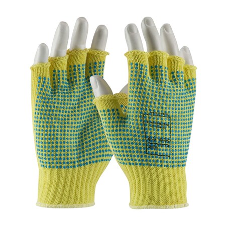 Pip Seamless Knit Kevlar Glove with Double-Sided PVC Dot Grip - Half-Finger, 12PK 08-K259PDD/S